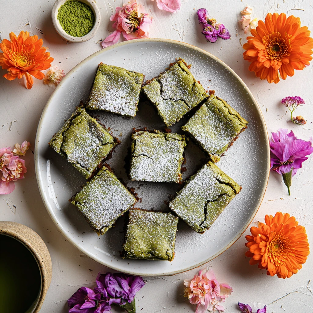 Matcha White Bean Blondies Delicious Twist Try