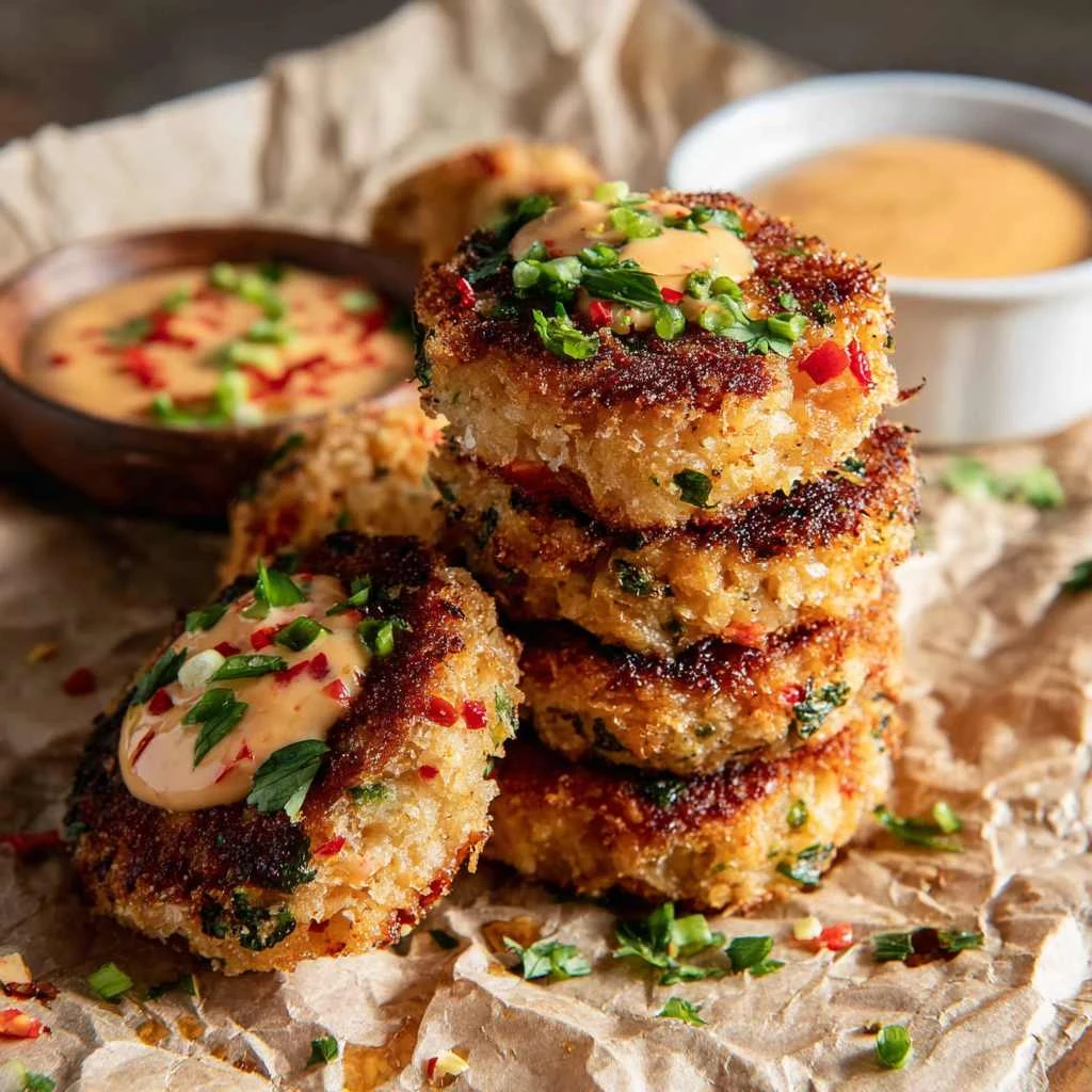 Panko Crusted Shrimp Cakes with Two Citrus Aioli Recipe
