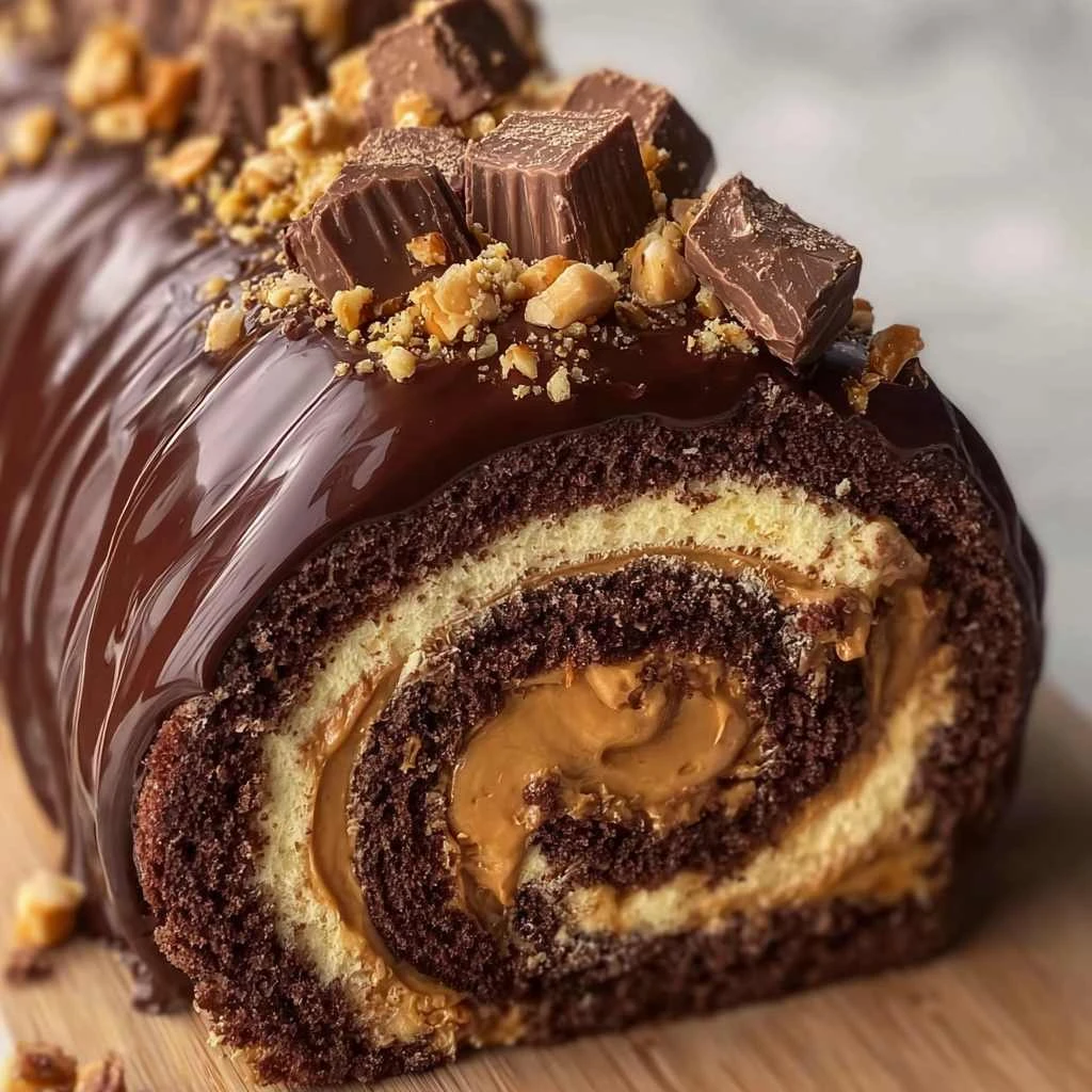 Peanut Butter Cup Cake Roll – Easy Recipe