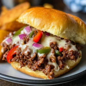 Philly Cheesesteak Sloppy Joes
