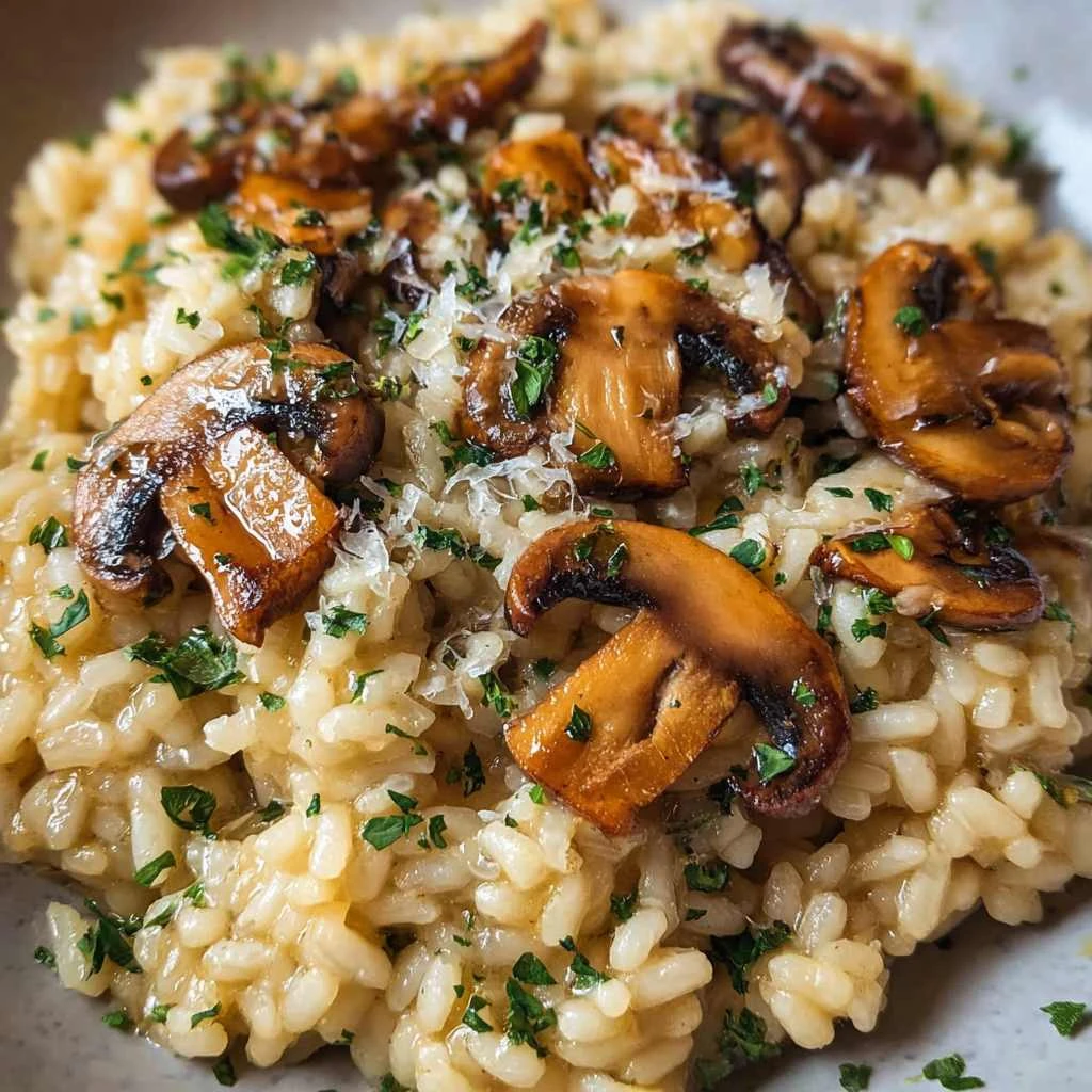 Risotto Mushrooms Italian Dish
