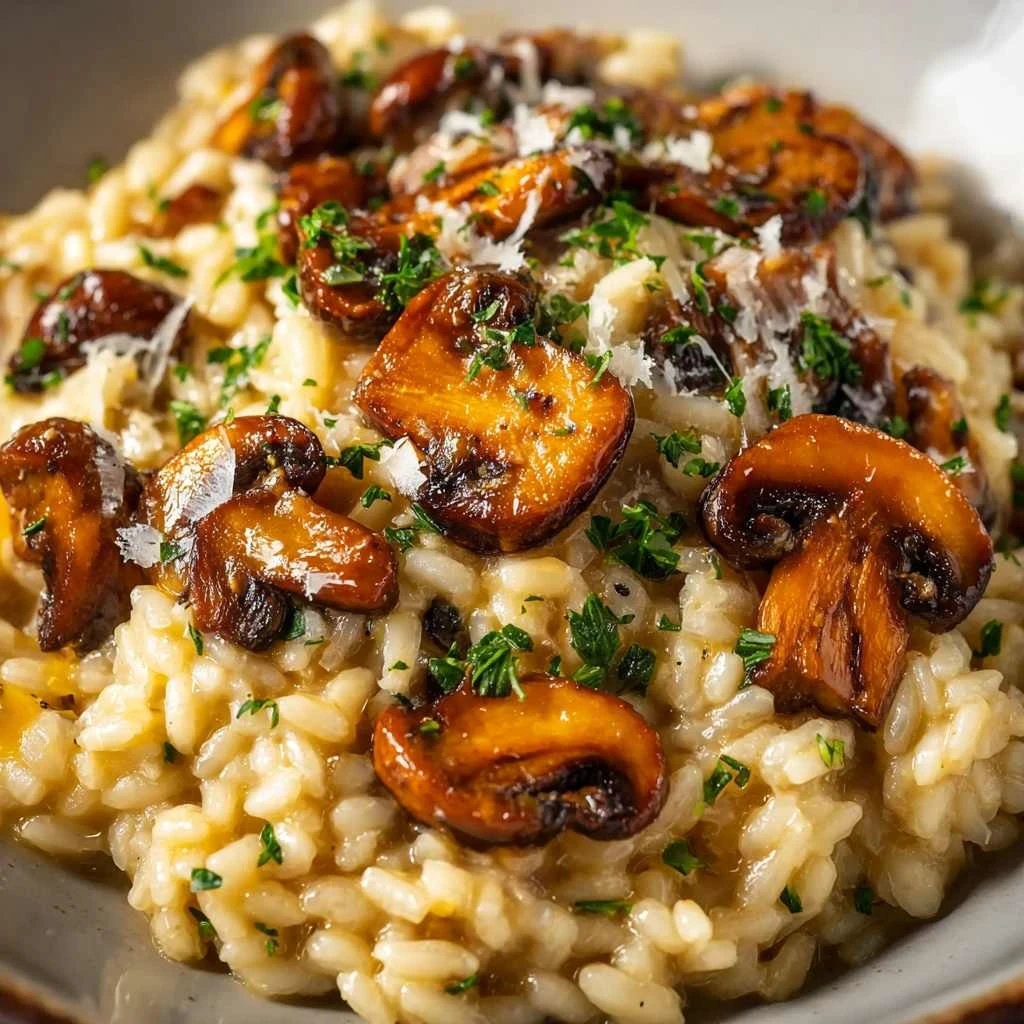 Risotto Mushrooms Italian Dish