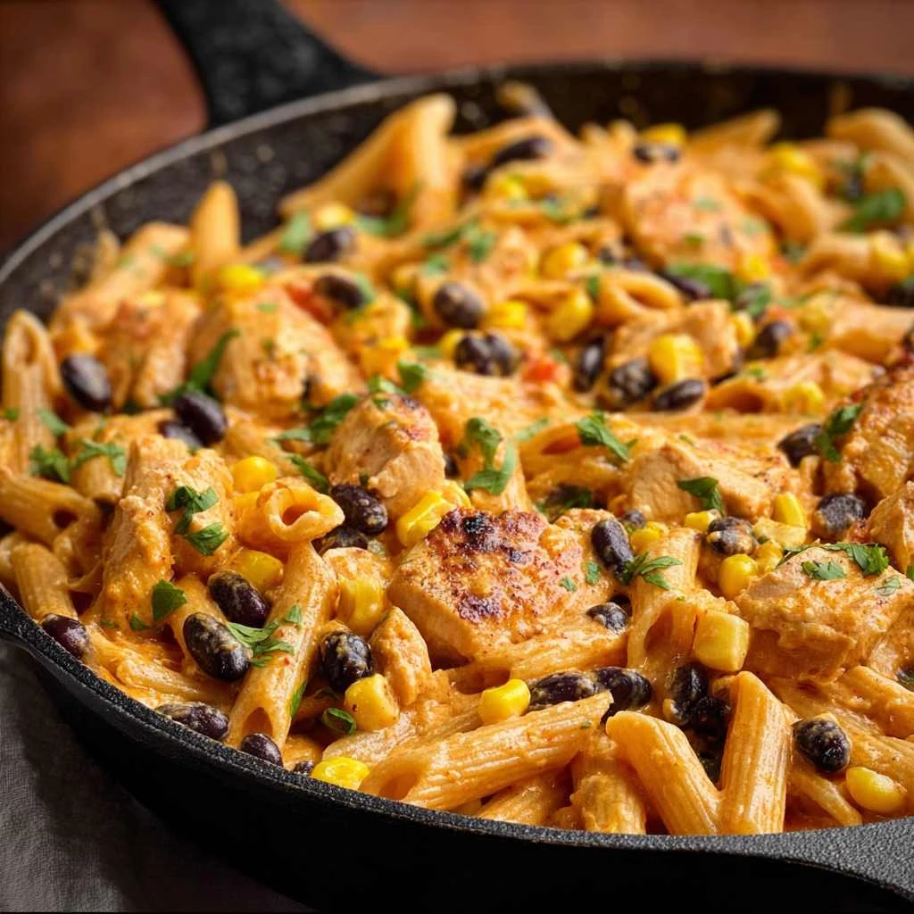 Southwest Chicken Penne Alfredo Recipe