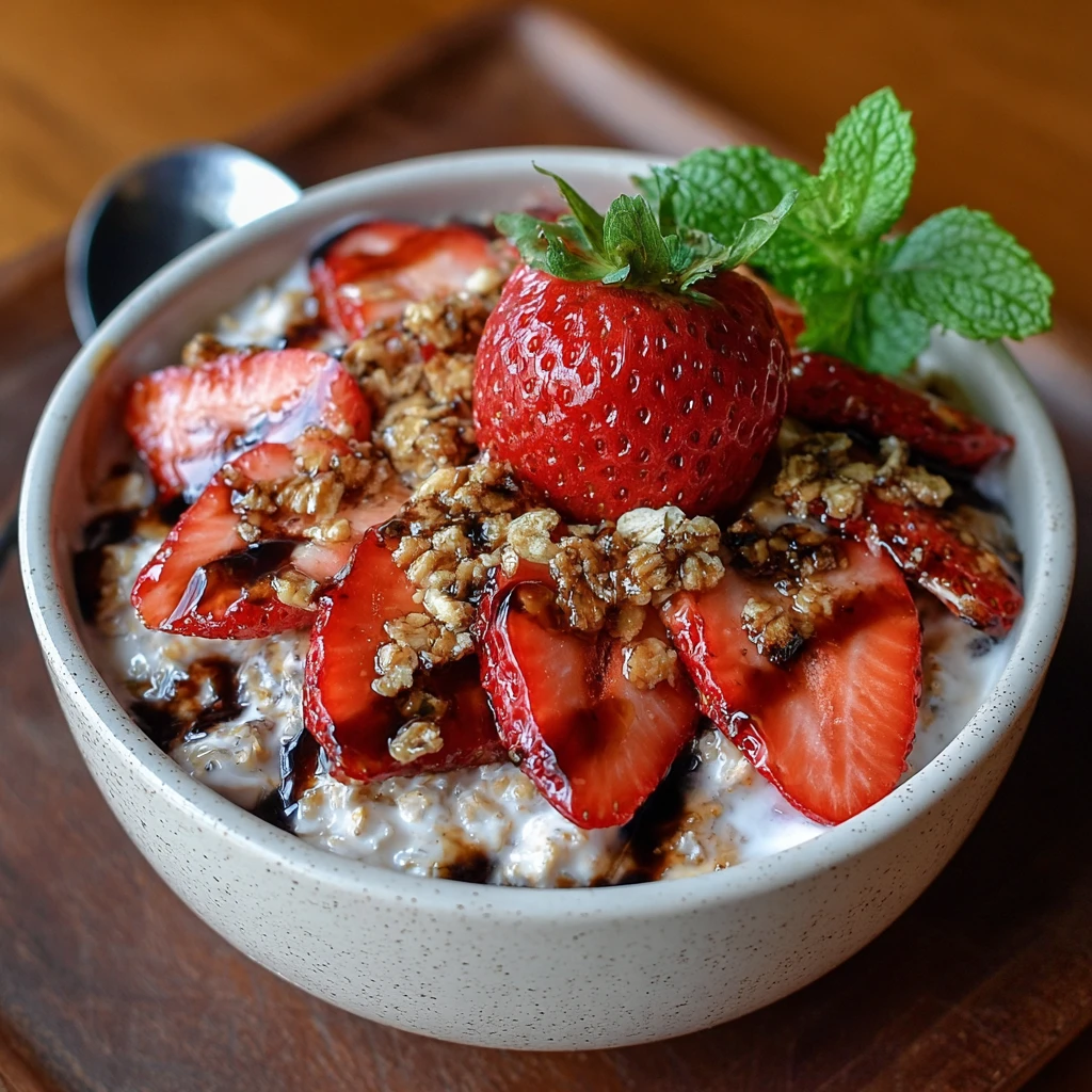 Strawberry Balsamic Overnight Oats Delicious Twist