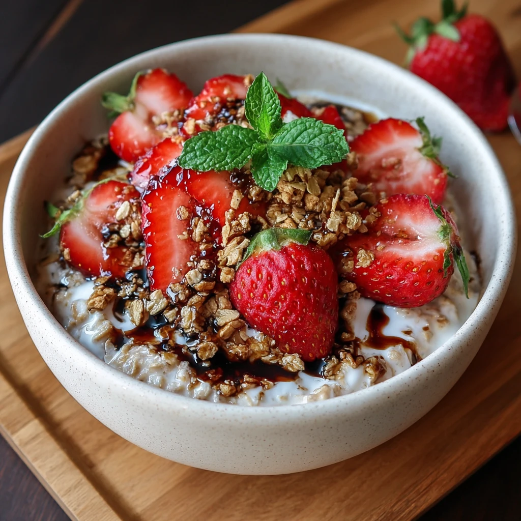 Strawberry Balsamic Overnight Oats Delicious Twist