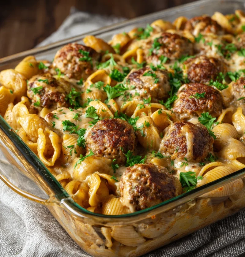 Swedish Meatball Pasta Bake Recipe