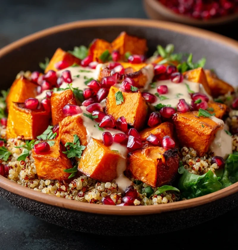 Sweet Potato Pomegranate Grain Bowls Healthy Eating