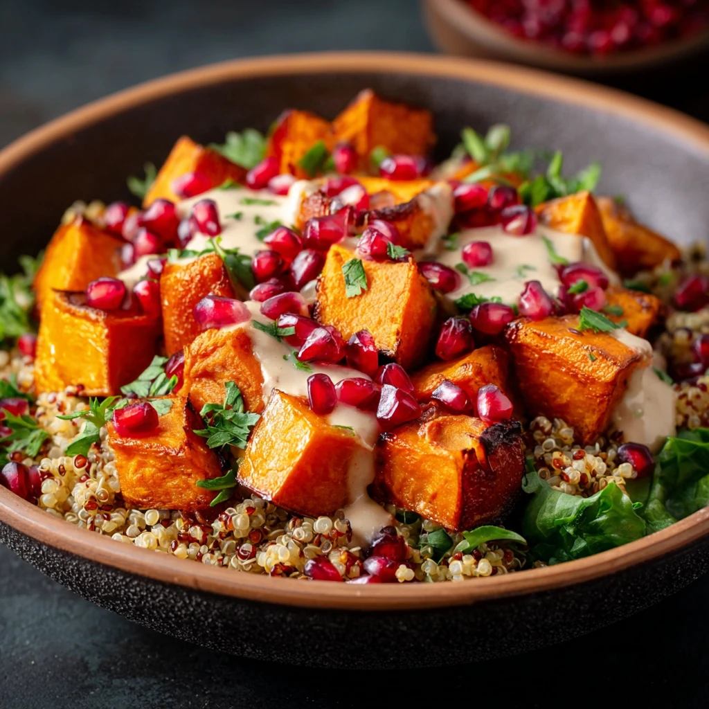 Sweet Potato & Pomegranate Grain Bowls for Healthy Eating