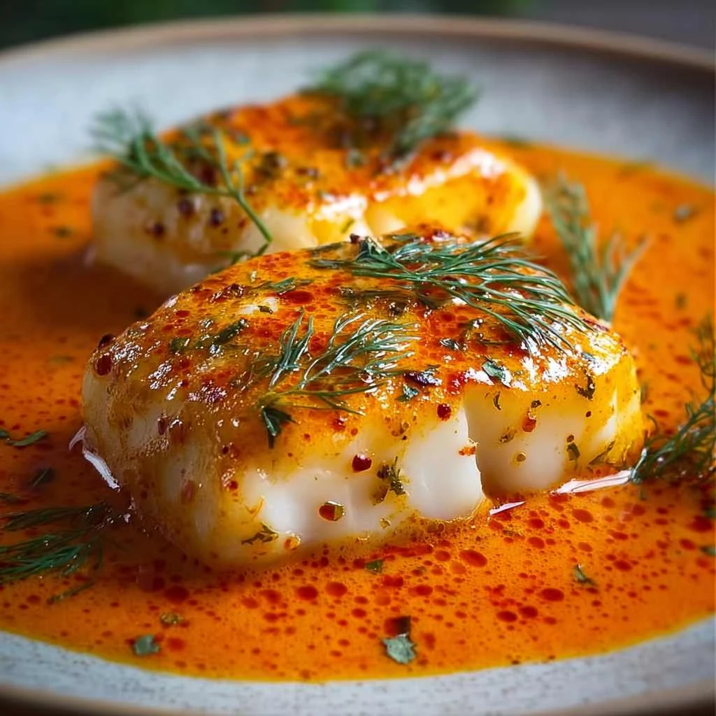 Tasty Cod Roasted Red Pepper Sauce