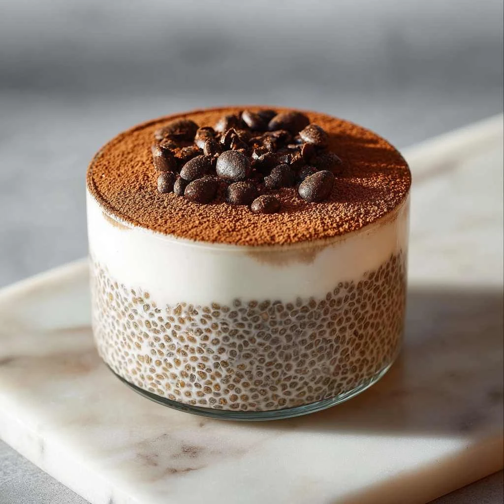 Tiramisu Chia Pudding with Greek Yogurt Recipe
