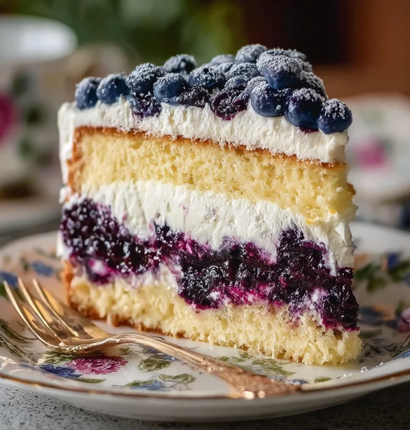 Traditional Nova Scotia Blueberry Cream Cake