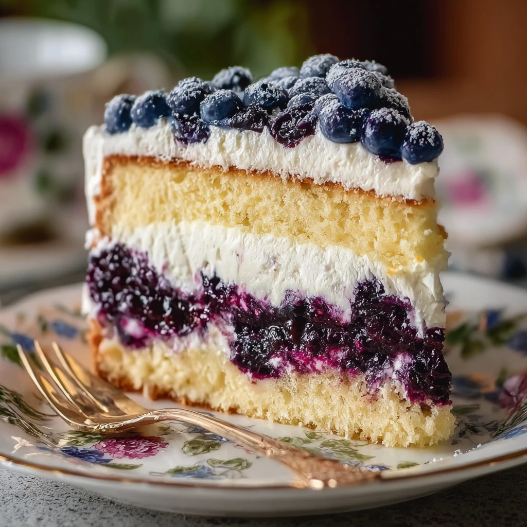 Traditional Nova Scotia Blueberry Cream Cake