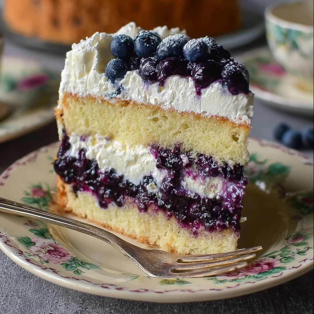 Traditional Nova Scotia Blueberry Cream Cake