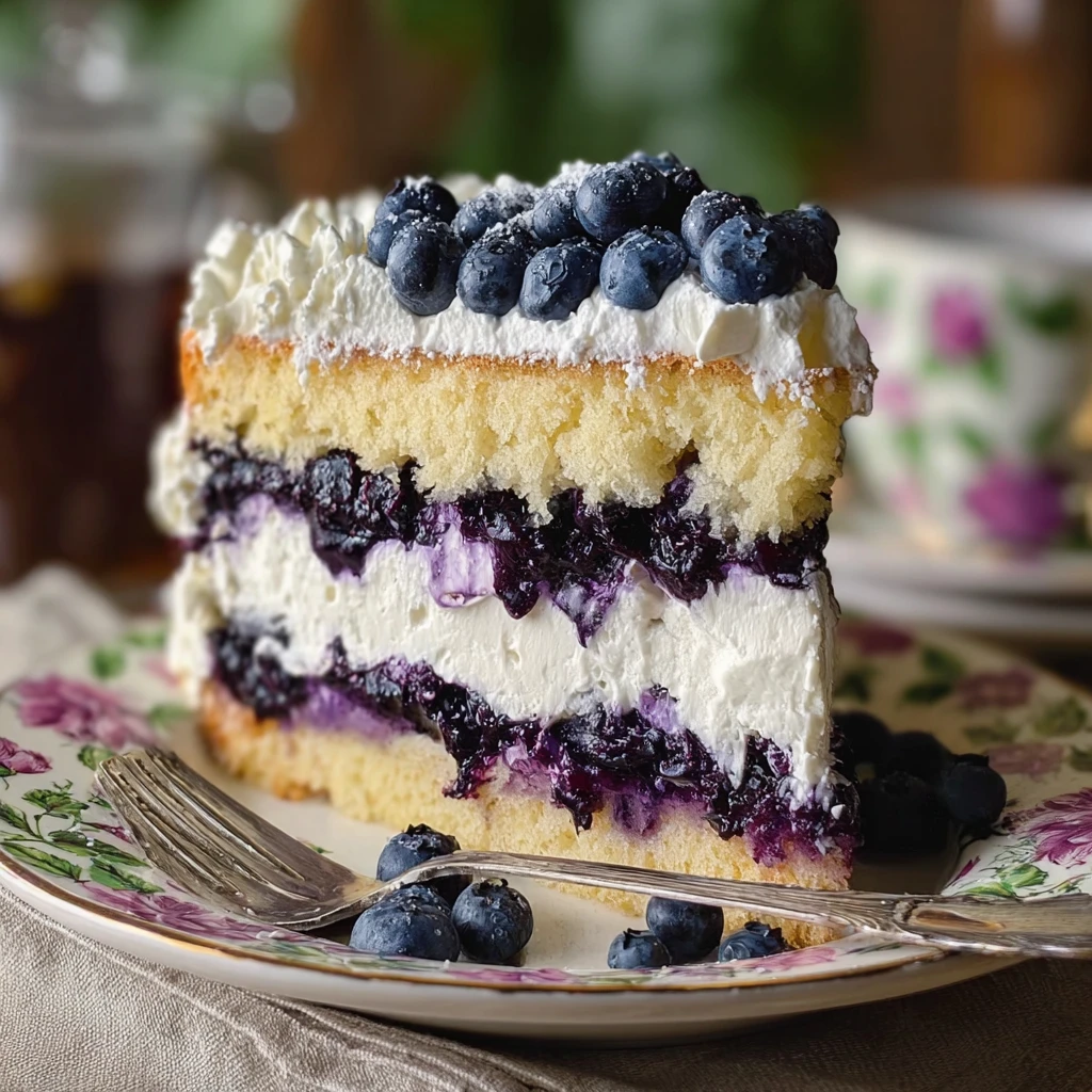 Traditional Nova Scotia Blueberry Cream Cake