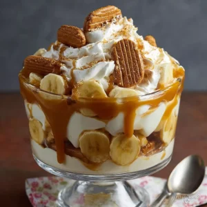 Biscoff Banana Pudding with Caramel