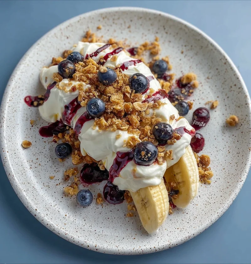 Blueberry Crumble Banana Split
