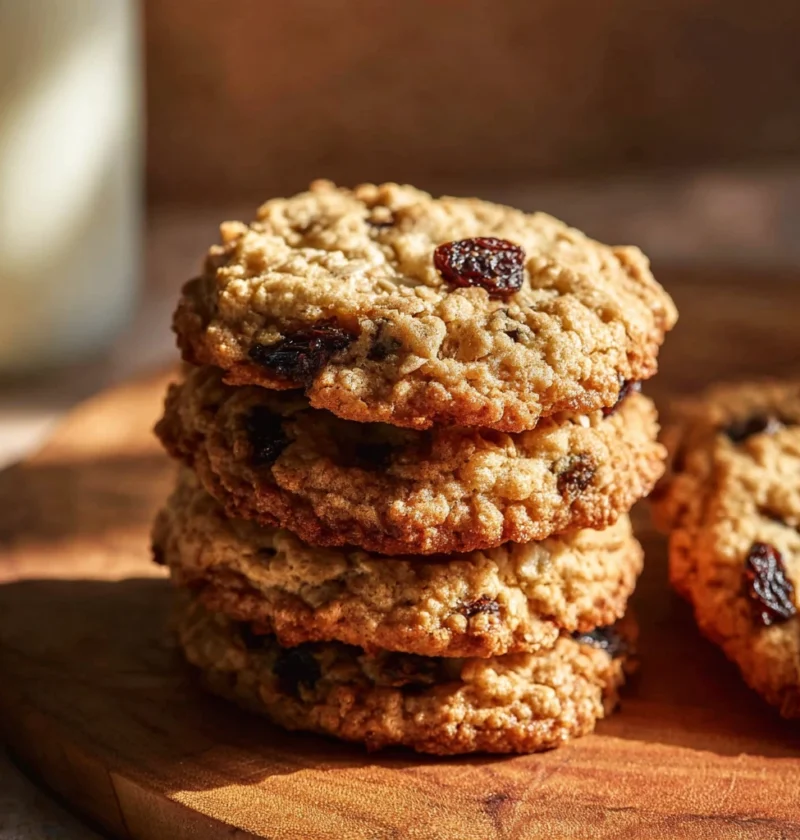 Brown Butter Sourdough Oatmeal Raisin Cookies
