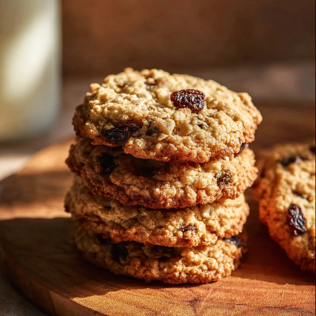 Brown Butter Sourdough Oatmeal Raisin Cookies