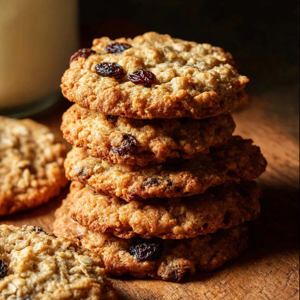 Brown Butter Sourdough Oatmeal Raisin Cookies