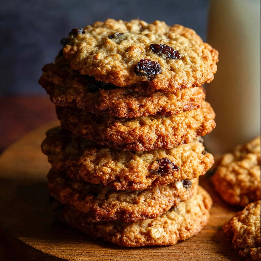 Brown Butter Sourdough Oatmeal Raisin Cookies