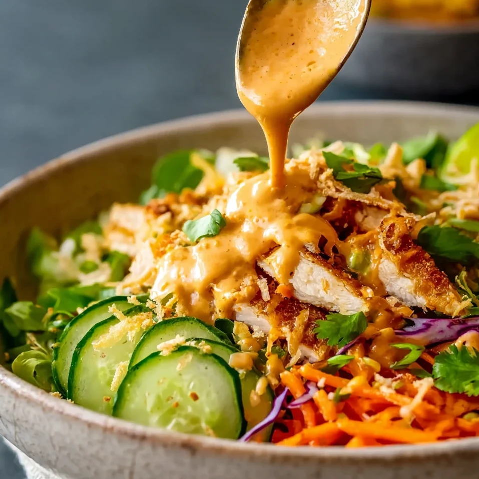 Chicken Satay Crispy Rice Salad Bowls