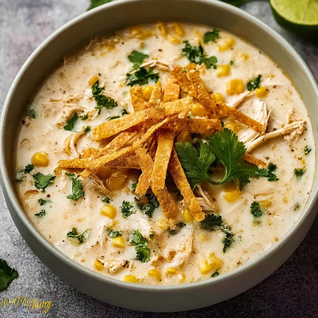 Creamy White Chicken Enchilada Soup