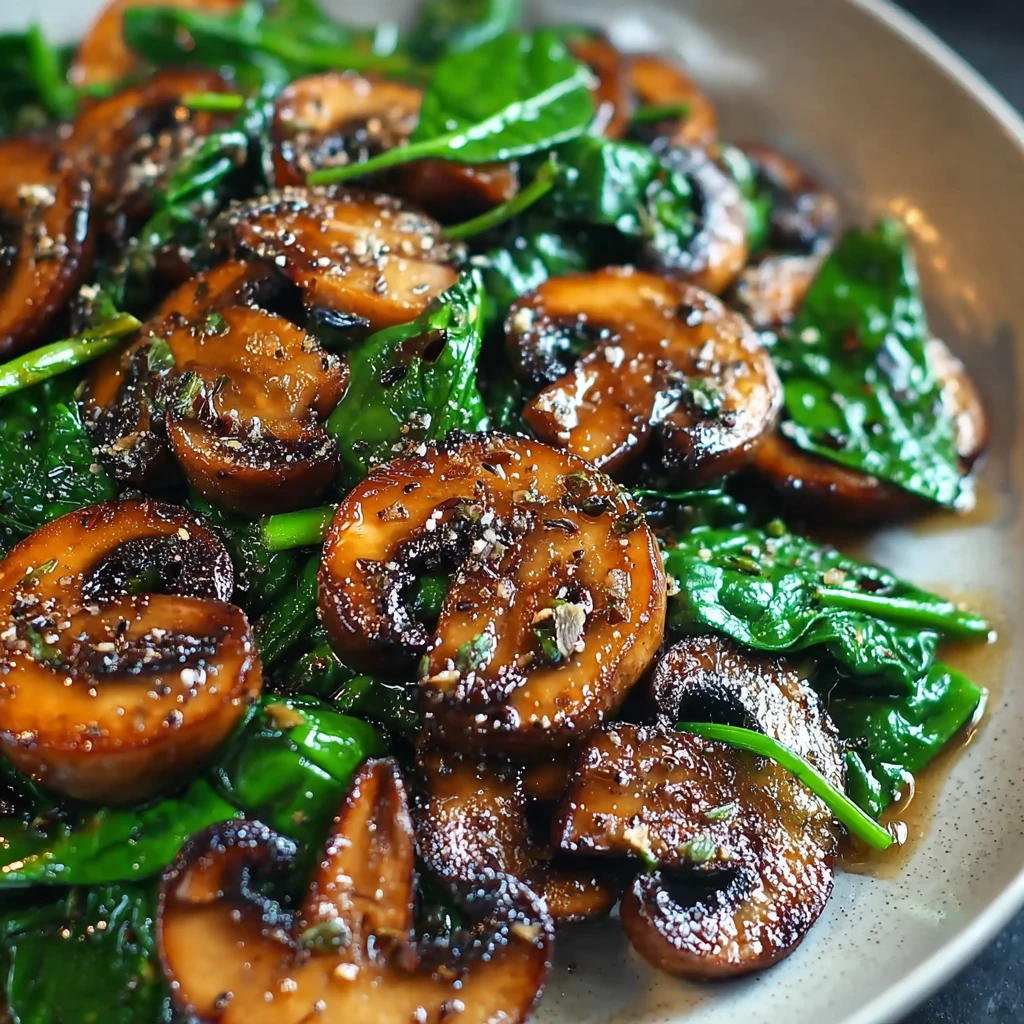 Create Sauted Mushrooms Spinach Just Steps