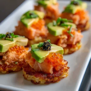Crispy Rice Salmon Appetizer