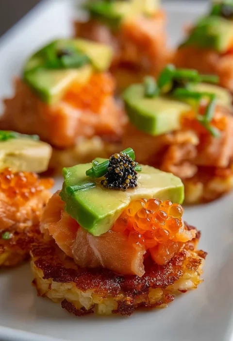 Crispy Rice Salmon Appetizer