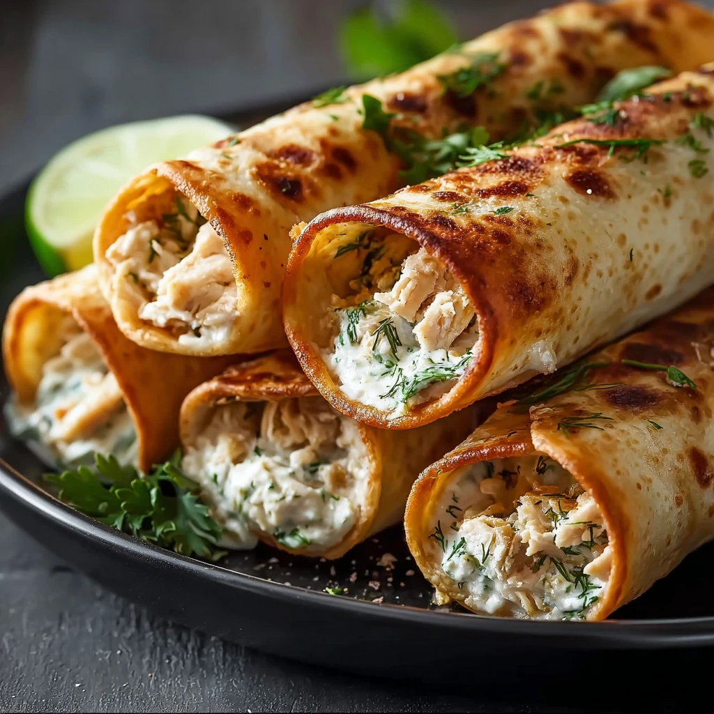 Dill Pickle Ranch Chicken Taquitos for Super Crunchy Nights