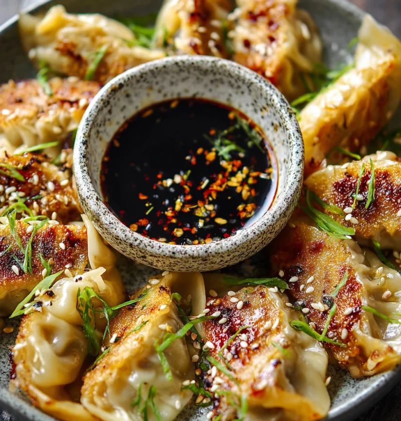 Garlic Ginger Chicken Potstickers