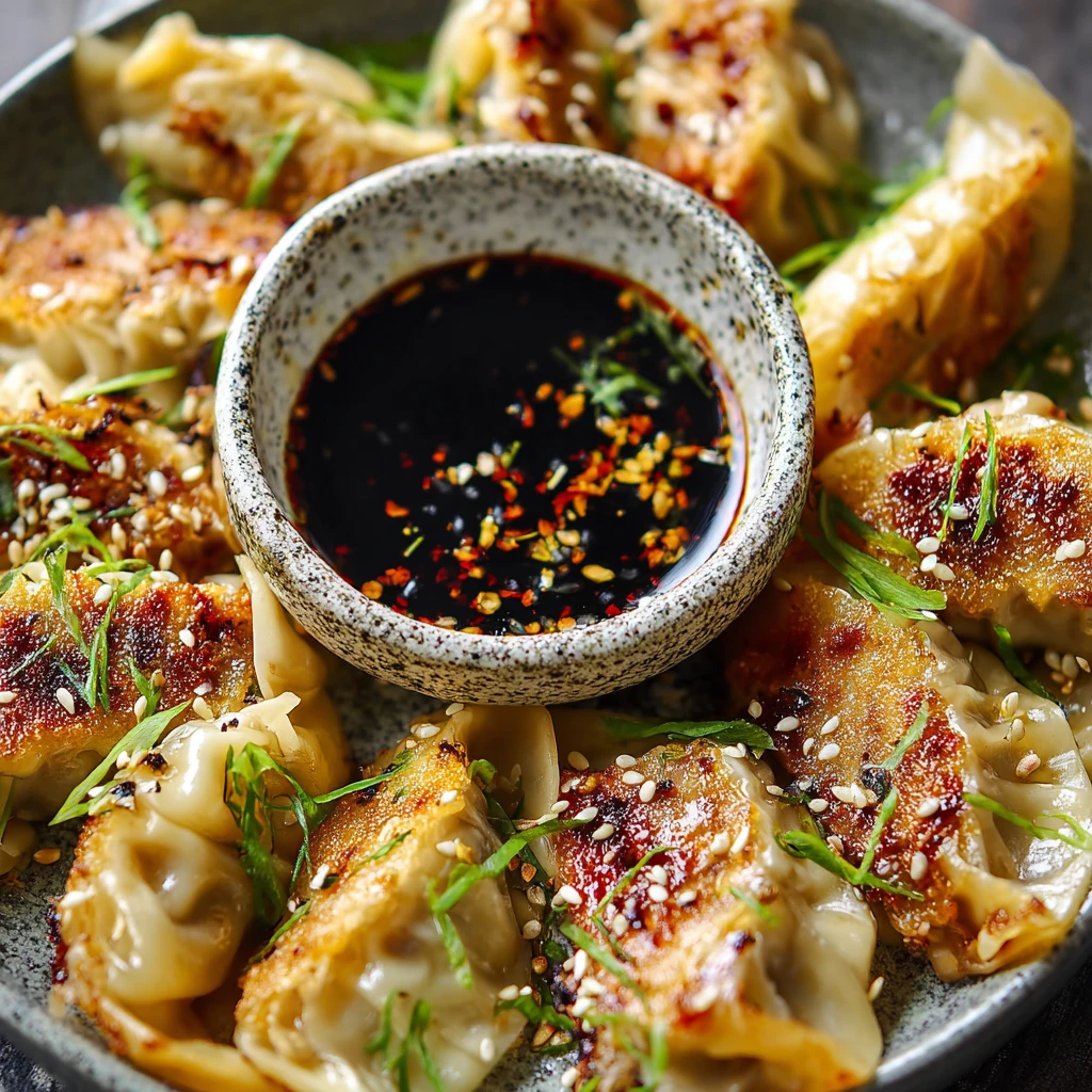 Garlic Ginger Chicken Potstickers