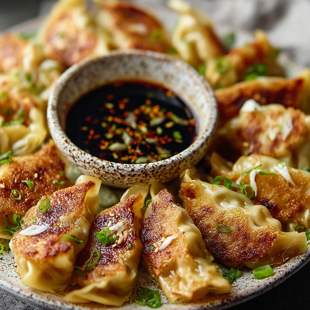 Garlic Ginger Chicken Potstickers