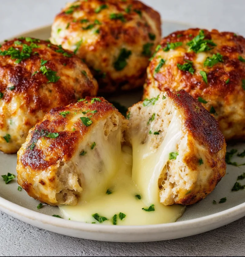 Garlic Parmesan Chicken Meatloaves