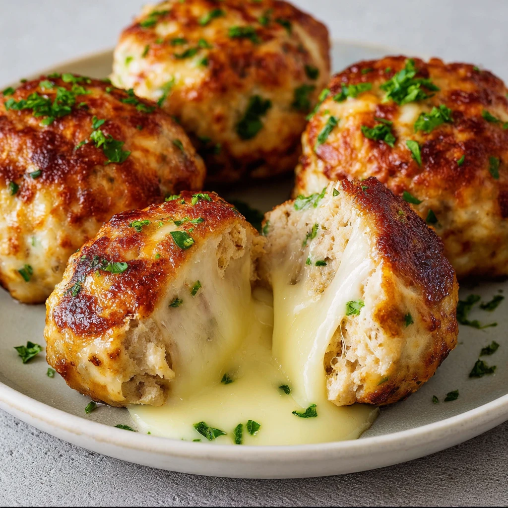 Garlic Parmesan Chicken Meatloaves