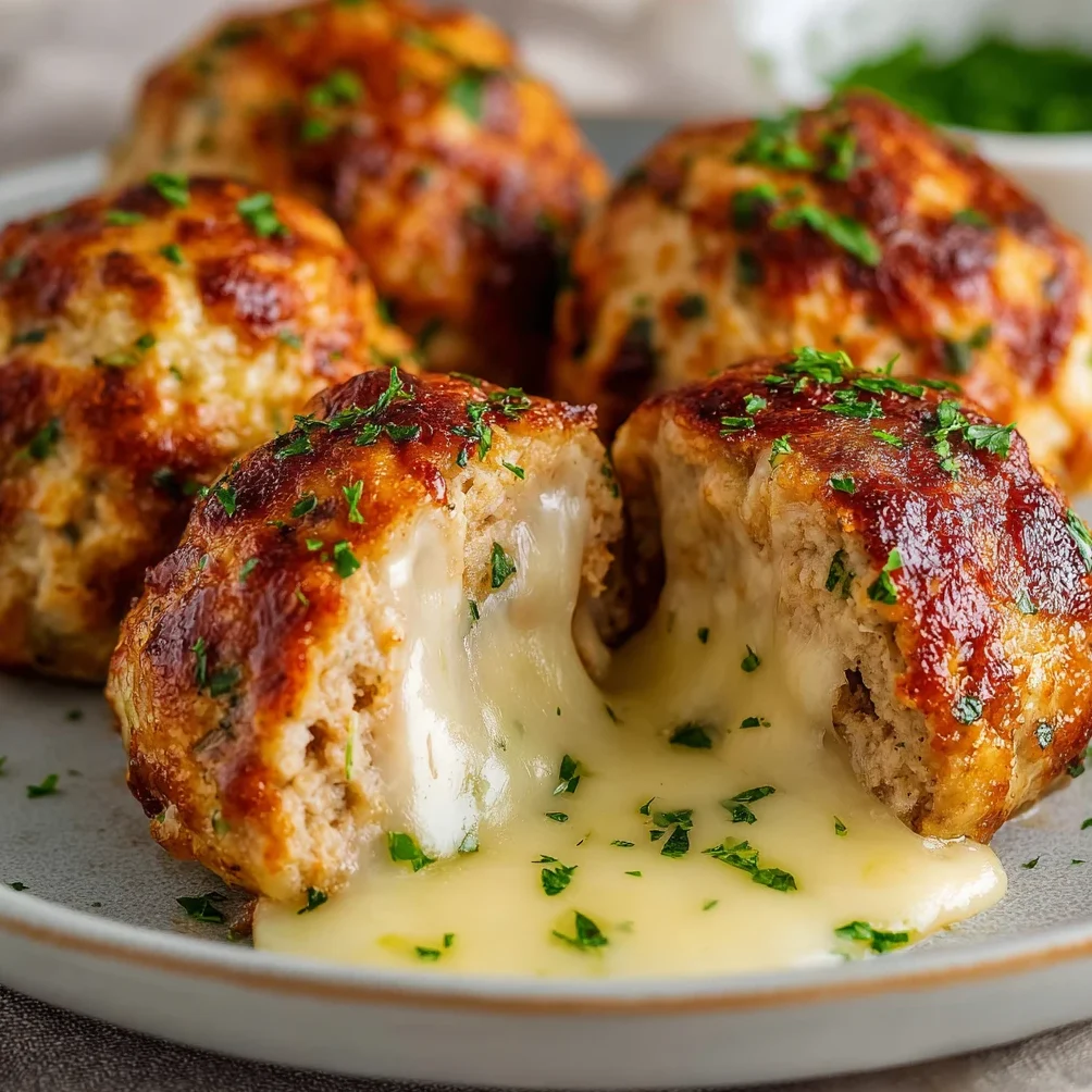 Garlic Parmesan Chicken Meatloaves