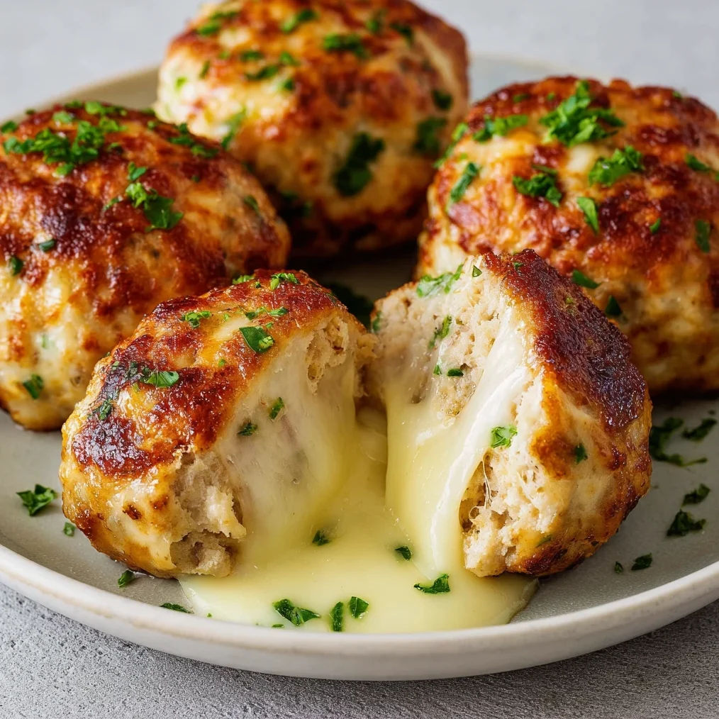 Garlic Parmesan Chicken Meatloaves
