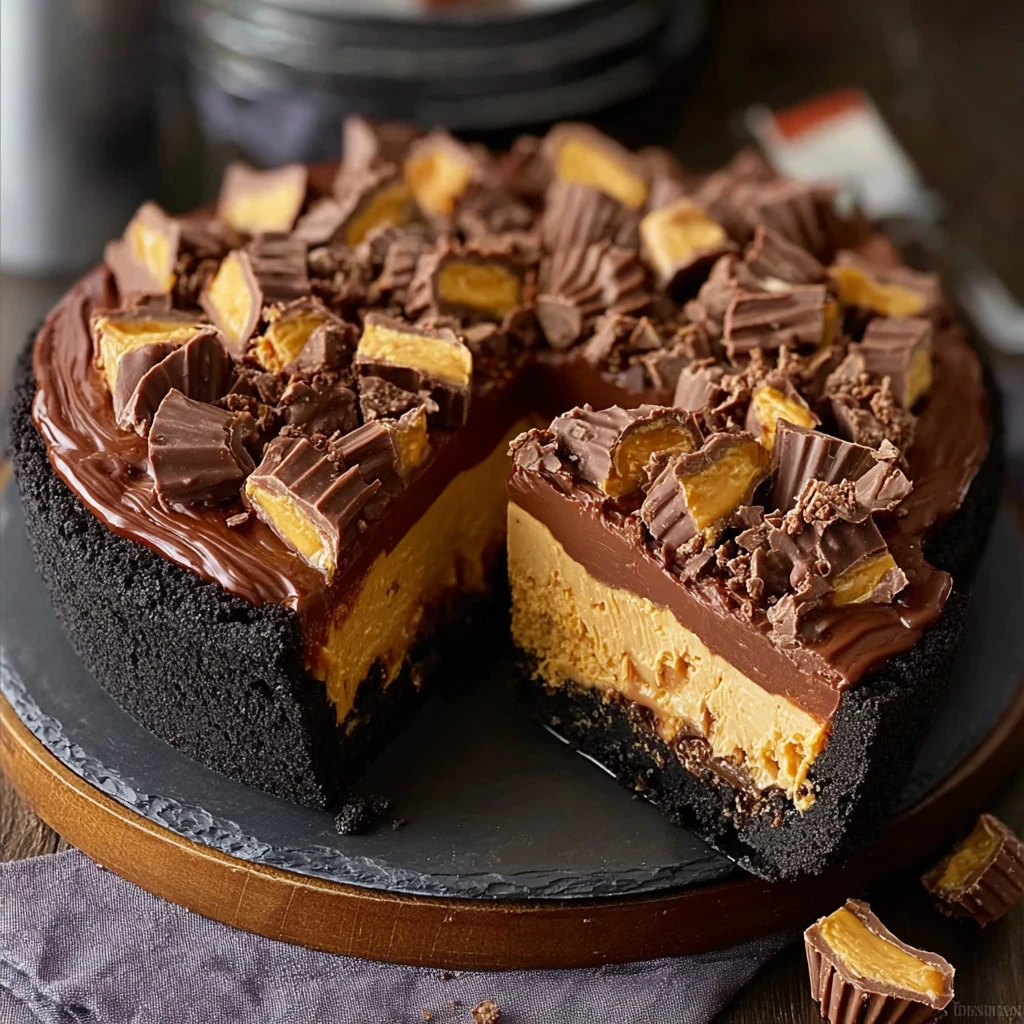 Giant Reese’s Peanut Butter Cup Pie