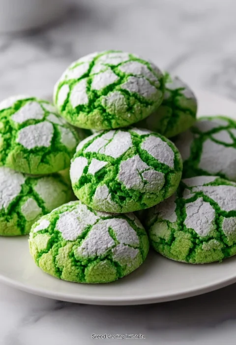 Green Crinkle Cookies Recipe