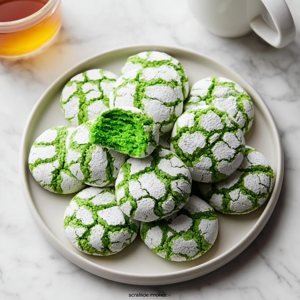 Green Crinkle Cookies Recipe