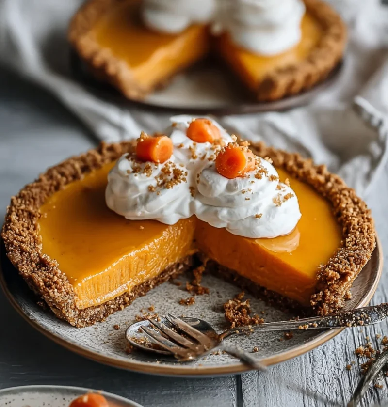 Honey Carrot Pie Biscoff Crust Creamy Sweet Surprise