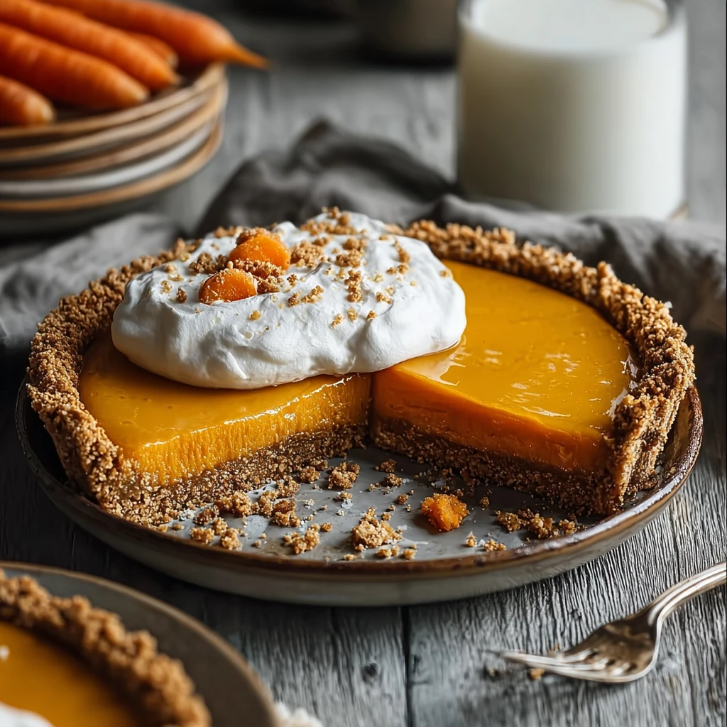 Honey Carrot Pie Biscoff Crust Creamy Sweet Surprise