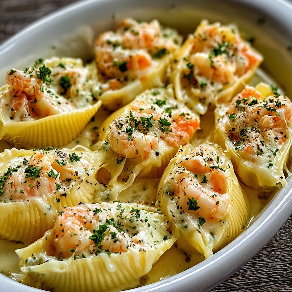 Indulge in Creamy Seafood Stuffed Shells for a Special Dinner