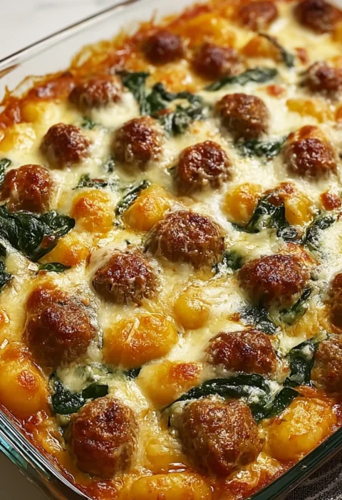 Indulge Creamy Italian Sausage Spinach Gnocchi Bake Tonight