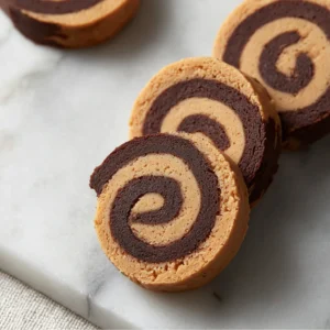 No-Bake Chocolate Peanut Butter Fudge Pinwheel