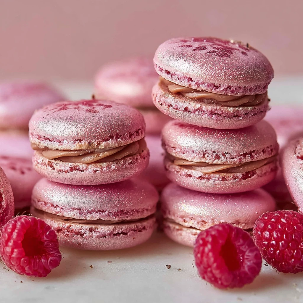Nut Free Raspberry Truffle Macarons