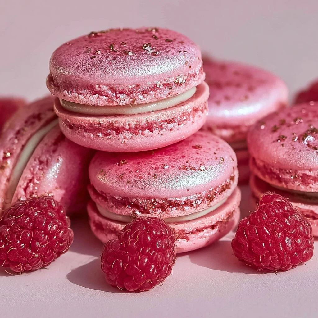 Nut Free Raspberry Truffle Macarons