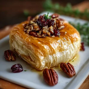 Pecan Brie in Flaky Puff Pastry: Your New Holiday Favorite