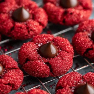 Red Velvet Blossom Cookies