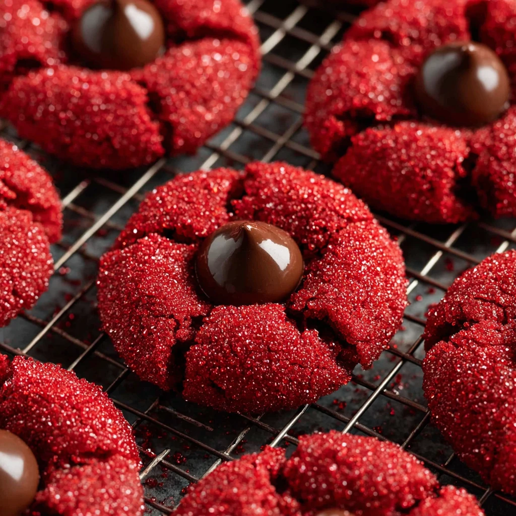 Red Velvet Blossom Cookies